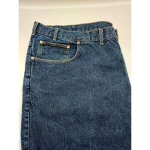 Polo Jeans Co Ralph Lauren Mens 54x30 Dark Wash Blue Denim Straight Leg Jeans